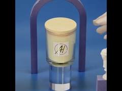 AROMA HOME Private Label Πολυτελές Αρωματικό Γυάλινο Κερί Μαύρο Λευκό