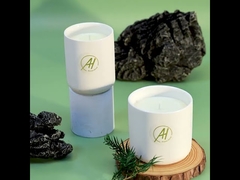 400g Δωρεάν Δείγμα Λευκό Μεταλλικό Καπάκι Κεραμικά Βάζο Αρωματικό Κερί 10*10cm