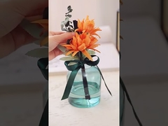 AROMA HOME Flower Fiber Stick Γυάλινο μπουκάλι 400ml Στρογγυλός διαχύτης καλαμιού με κουτί δώρου