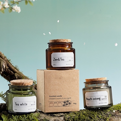 Η Scented τυπωμένη ύλη δώρων κεριών σώματος κεριών σόγιας Aromatherapy προσαρμόζει τη συσκευασία στοιχείων