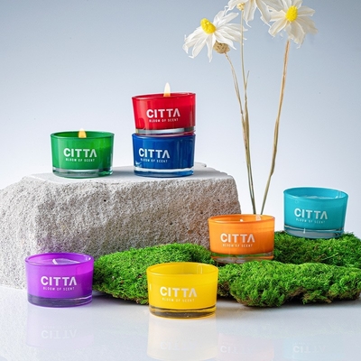 Πολυτέλειας σόγιας κεριών Δ Opamine δώρων Scented κερί 7pcs γυαλιού διακόσμησης κιβωτίων ζωηρόχρωμο