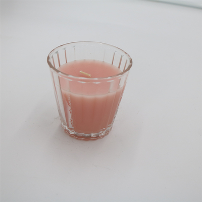 Scented κερί βάζων γυαλιού ODM 4oz φυσικό ρόδινο για το άρωμα σπιτιών