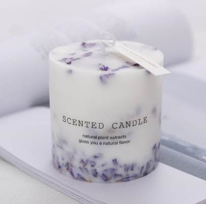 Lavender Naturals αρώματος ουσιαστικού πετρελαίου Scented κύκλος και τετράγωνο κεριών στυλοβατών