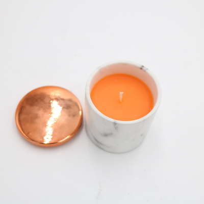 Scented άσπρο μαρμάρινο χειροποίητο κεραμικό κερί cOem για τα Χριστούγεννα