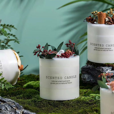 Κερί άσπρο 270g Aromatherapy συνήθειας βάζων γυαλιού γαμήλιων γενεθλίων