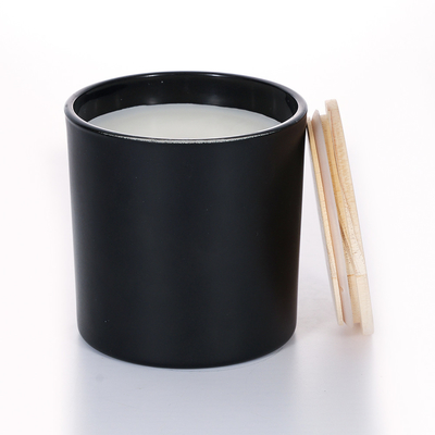 400g ελεύθερο Scented κερί 10*10cm βάζων γυαλιού καπακιών μετάλλων δειγμάτων μαύρο