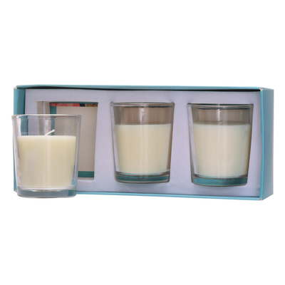 Κερί άσπρο 70g*3 βάζων γυαλιού Aromatherapy εγχώριας συνήθειας αρώματος για τα γαμήλια γενέθλια