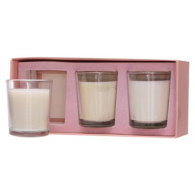 Κερί άσπρο 70g*3 βάζων γυαλιού Aromatherapy εγχώριας συνήθειας αρώματος για τα γαμήλια γενέθλια
