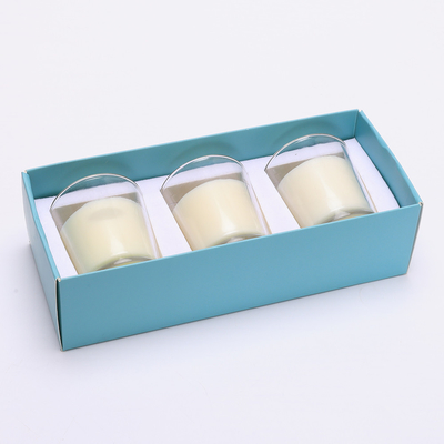 Κερί άσπρο 70g*3 βάζων γυαλιού Aromatherapy εγχώριας συνήθειας αρώματος για τα γαμήλια γενέθλια