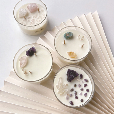 Πολυτέλειας ιδιωτικό ετικετών βάζο κεριών Aromatherapy κεριών γυαλιού Scented για το σπίτι