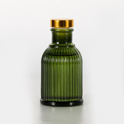 Garden Fragrance Glass Bottle Reed Diffuser Private Label 100ml με χρυσό μεταλλικό καπάκι