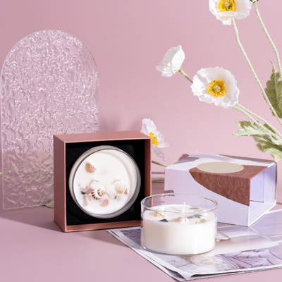 Πολυτέλειας ιδιωτικό ετικετών βάζο κεριών Aromatherapy κεριών γυαλιού Scented για το σπίτι