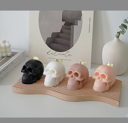 Αποθεμάτων ρόδινα μαύρα Nude άσπρα Scented Skulled Χριστουγέννων πωλήσεων εργοστασίων στα άμεσα κεριά μορφής αποκριών για το δώρο αποκριών