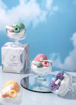 ΑΡΩΜΑΤΟΣ Scented κερί παγωτού ΕΓΧΩΡΙΟΥ Wholesales μοναδικό για τα χειροποίητα δώρα Χριστουγέννων κεριών κεριών σόγιας γυαλιού εγχώριων ντεκόρ