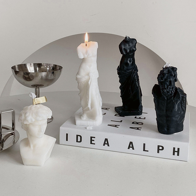 ΑΡΩΜΑΤΟΣ ΕΓΧΩΡΙΑΣ ρομαντικά αγάπης Scented κεριών του Δαβίδ Venus Laocoon ανθρώπινου σώματος γλυπτών σόγιας δώρα γενεθλίων κεριών κεριών Scented