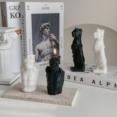 ΑΡΩΜΑΤΟΣ ΕΓΧΩΡΙΑΣ ρομαντικά αγάπης Scented κεριών του Δαβίδ Venus Laocoon ανθρώπινου σώματος γλυπτών σόγιας δώρα γενεθλίων κεριών κεριών Scented