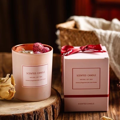 ΑΡΩΜΑΤΟΣ ΕΓΧΩΡΙΟΥ ρόδινα ρομαντικά Aromatherapy πολυτέλειας ξηρά λουλουδιών ιδιωτικά κεριά κεριών σόγιας ετικετών Scented για τη ρύθμιση γεγονότων