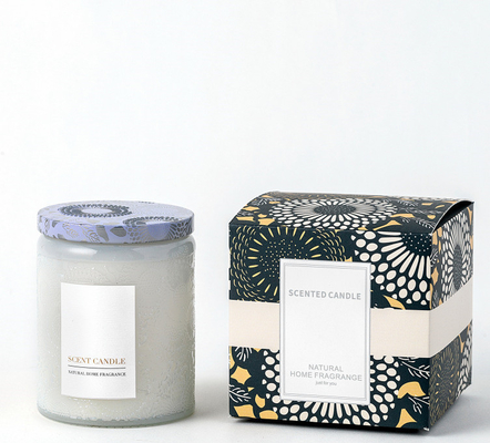 Scented κεριά βάζων ΕΓΧΩΡΙΟΥ οργανικά μοναδικά αποτυπωμένα σε ανάγλυφο γυαλιού ΑΡΩΜΑΤΟΣ με το κιβώτιο δώρων