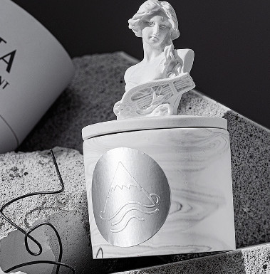 Χειροποίητο Scented γλυπτό γύψου ασβεστοκονιάματος του George Δαβίδ COS κεριών αρώματος