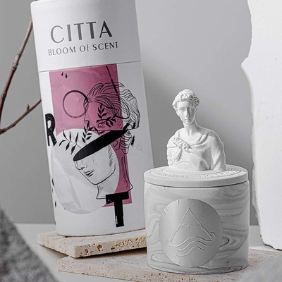 Χειροποίητο Scented γλυπτό γύψου ασβεστοκονιάματος του George Δαβίδ COS κεριών αρώματος