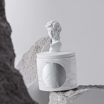 Χειροποίητο Scented γλυπτό γύψου ασβεστοκονιάματος του George Δαβίδ COS κεριών αρώματος