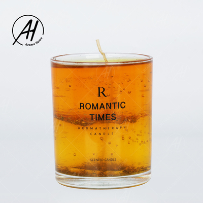 Ζελατίνα 7OZ 8OZ μυρωδιάς κεριών σόγιας κεριών βάζων γυαλιού γαμήλιων ρομαντική πραγματική λουλουδιών