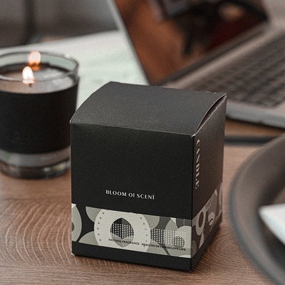 ΑΡΩΜΑΤΟΣ Scented κεριά κεριών σόγιας βάζων γυαλιού καφέ ΕΓΧΩΡΙΑΣ πολυτέλειας μαύρα