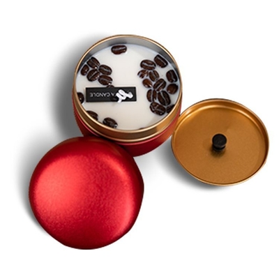 Votive Scented κεριά κασσίτερου φασολιών καφέ κρέμας σόγιας εξατομικευμένα κερί για το γεγονός