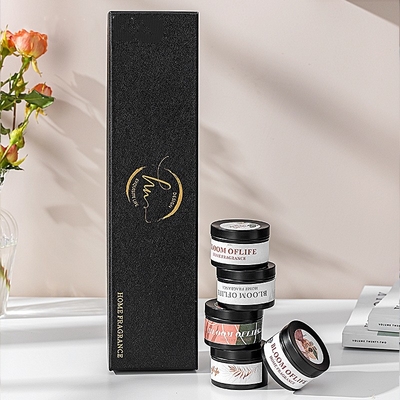 Καθορισμένο 100% κεριών βάζων ντεκόρ Scented κερί 5pcs/Set κασσίτερου ταξιδιού κεριών σόγιας δώρων