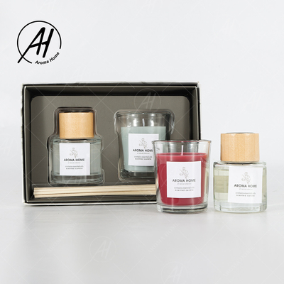 Aromatherapy ζωηρόχρωμο δώρο καθορισμένο 5.5OZ 3PCS κεριών μυρωδιάς κεριών σόγιας βάζων εγχώριου γυαλιού κόμματος μίνι
