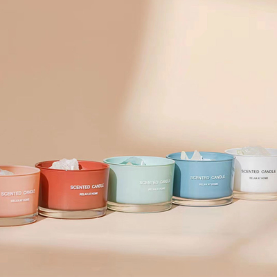 Συνήθειας ζωηρόχρωμη πέτρινη κρυστάλλου Aromatherapy σόγιας χαλαρώνοντας πολυτέλεια κεριών κεριών Scented