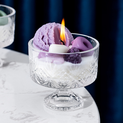 Σόγιας κεριών Scented κεριά παγωτού ετικετών 140g κεριών Scented μικρά ιδιωτικά στο κιβώτιο
