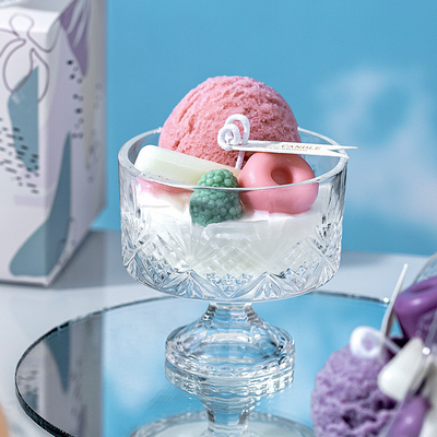 Σόγιας κεριών Scented κεριά παγωτού ετικετών 140g κεριών Scented μικρά ιδιωτικά στο κιβώτιο
