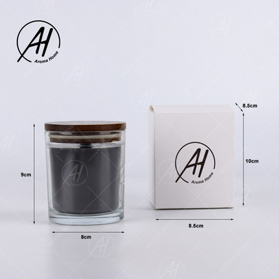 Μαύρα μοναδικά Scented κεριά μυρωδιών σοκολάτας με το κιβώτιο καπακιών και δώρων