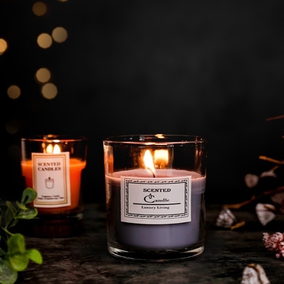 Aromatherapy σκανδιναβικά INS αρώματος Scented σόγιας κεριά βάζων κεριών σαφή με το κιβώτιο δώρων