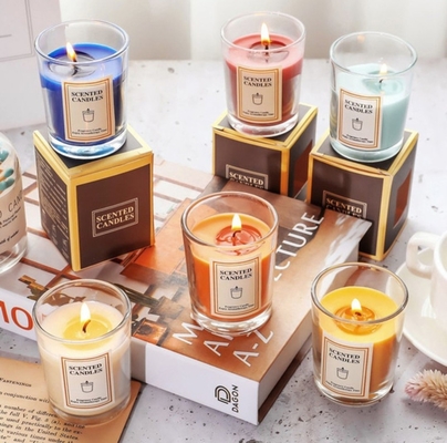 Aromatherapy σκανδιναβικά INS αρώματος Scented σόγιας κεριά βάζων κεριών σαφή με το κιβώτιο δώρων