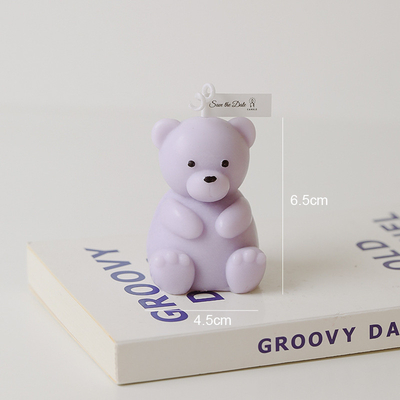 Η διακόσμηση χειροποίητο Teddy Handcraft γενεθλίων αντέχει το διαμορφωμένο κερί Scented