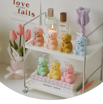 Η διακόσμηση χειροποίητο Teddy Handcraft γενεθλίων αντέχει το διαμορφωμένο κερί Scented