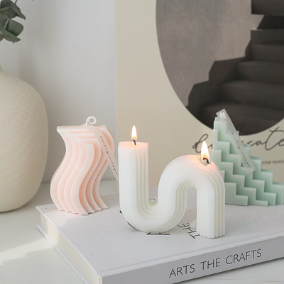 ΑΡΩΜΑΤΟΣ ΕΓΧΩΡΙΑΣ πολυτέλειας Scented κερί S κεριών σόγιας Aromatherapy ρόδινο άσπρο που διαμορφώνεται