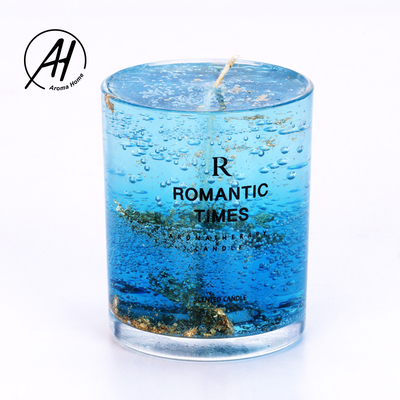 Δημοφιλές προσαρμοσμένο ύφος Aromatherapy δώρων κερί φλυτζανιών ζελατίνας λουλουδιών κιβωτίων πραγματικό