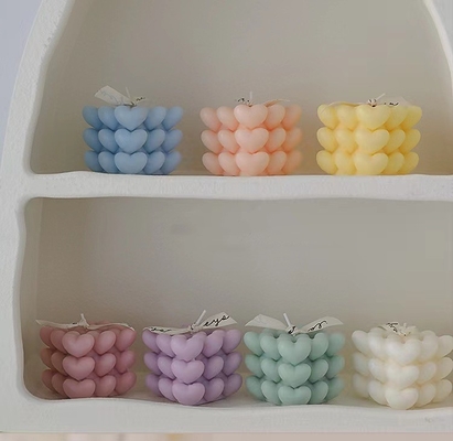 Scented γεωμετρικό δώρο Aromatherapy κεριών κύβων νέου έτους DIY Rubik αγάπης