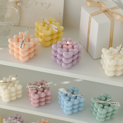 Scented γεωμετρικό δώρο Aromatherapy κεριών κύβων νέου έτους DIY Rubik αγάπης