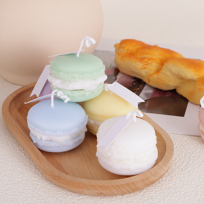 Ασφαλή μοναδικά χειροποίητα Scented κεριά Macaron με τα λεπτά χρώματα