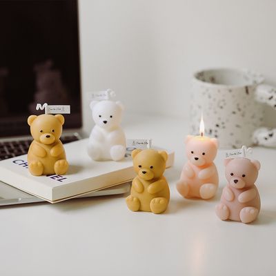 Το ΣΠΙΤΙ DIY χαριτωμένο Teddy ΑΡΩΜΑΤΟΣ αντέχει το διαμορφωμένο Scented κερί που προσαρμόζεται
