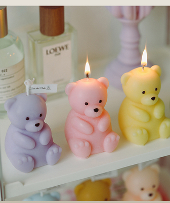 Το ΣΠΙΤΙ DIY χαριτωμένο Teddy ΑΡΩΜΑΤΟΣ αντέχει το διαμορφωμένο Scented κερί που προσαρμόζεται