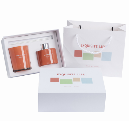 Scented δώρο εγχώριου αρώματος διασκορπιστών καλάμων κεριών μελισσοκηρού που τίθεται με τα ραβδιά 150g