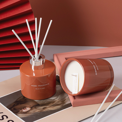 Scented δώρο εγχώριου αρώματος διασκορπιστών καλάμων κεριών μελισσοκηρού που τίθεται με τα ραβδιά 150g