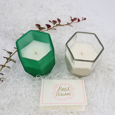 Scented κερί κεριών εγχώριας σόγιας αρώματος με το προσαρμοσμένο Hexagon βάζο κεριών για την εγχώρια διακόσμηση