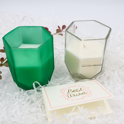 Scented κερί κεριών εγχώριας σόγιας αρώματος με το προσαρμοσμένο Hexagon βάζο κεριών για την εγχώρια διακόσμηση