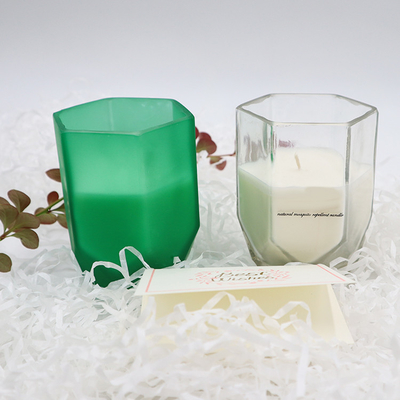 Scented κερί κεριών εγχώριας σόγιας αρώματος με το προσαρμοσμένο Hexagon βάζο κεριών για την εγχώρια διακόσμηση